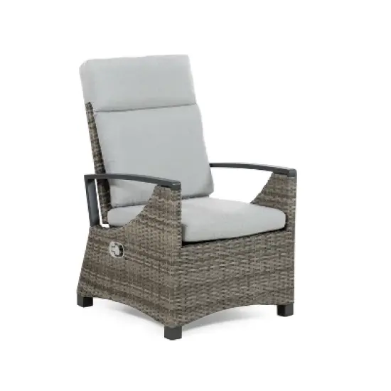 Greemotion 4pc Antigua Outdoor Patio Conversation Furniture Sets with Height Adjustable Table Brown: Modular Sectional, UV Protection image {5}