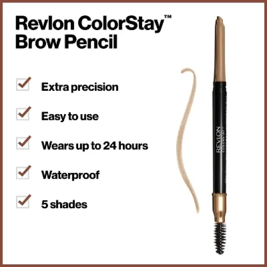 Revlon Colorstay Brow Pencil - Waterproof with Angled Tip image {2}