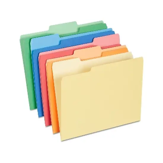 Staples Heavyweight File Folders 1/3-Cut Tab Letter Size Assorted Colors 50/Box (ST18363-CC) 810351 image {9}