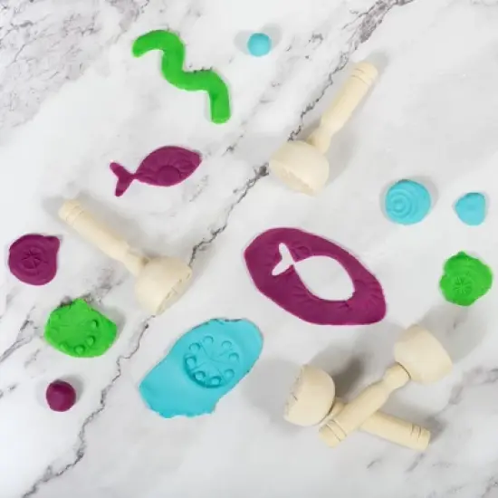 READY 2 LEARN&trade; Wooden Dough Stampers - Set of 4 image {8}