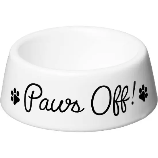 Amici Pet Ceramic Paws Off Dog Bowl image {5}