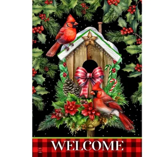 Briarwood Lane Winter Christmas Garden Flag 12x18 For Outdoor Holiday Birdhouse For Christmas Garden Flag Flags For Outside image {4}