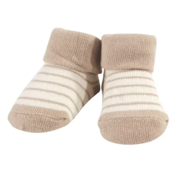 Hudson Baby Infant Cotton Bib and Sock Set 5pk, Giraffe, One Size image {5}