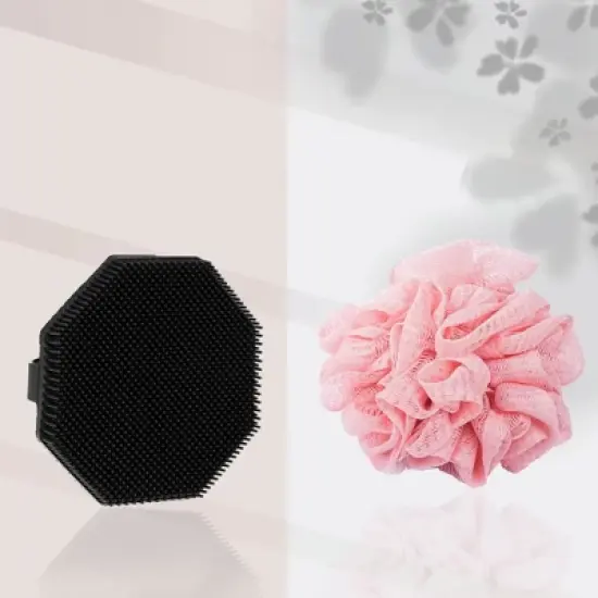 Unique Bargains Shower Silicone Body Scrubber 4 Pcs image {3}
