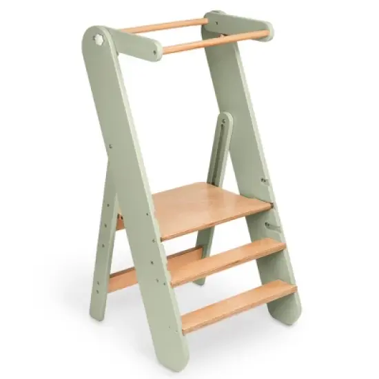 Comfy Cubs Kids Step Stool for Ages 3+, 3 Height Adjustable Toddler Tower for Kitchen Sink & Bathroom Access image {9}
