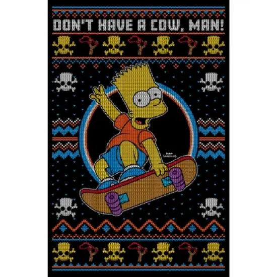 Men's The Simpsons Bart Don't Have a Cow, Man! Sweater Print Sweatshirt image {1}