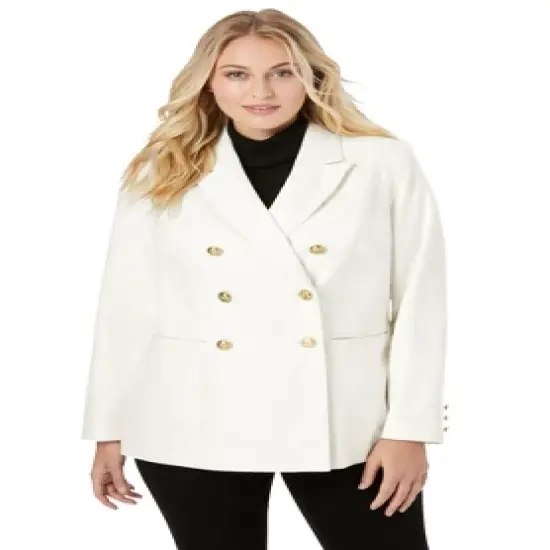 Jessica London Women&rsquo;s Plus Size Double Breasted Wool Blazer image {2}