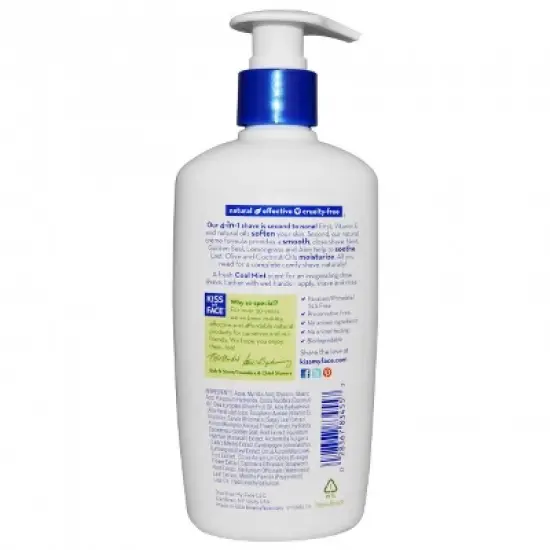 Kiss My Face Cool Mint Moisture Shave - 11 oz image {1}