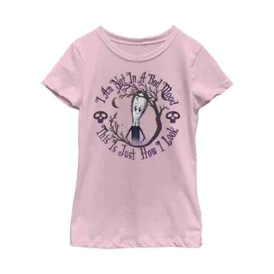 Girl's Addams Family Wednesday Bad Mood T-Shirt image {2}