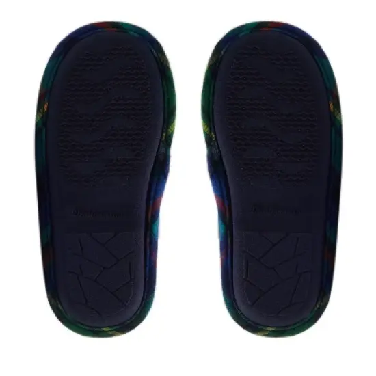 Dearfoams Kids Lil Bear Plaid Scuff Slipper image {4}