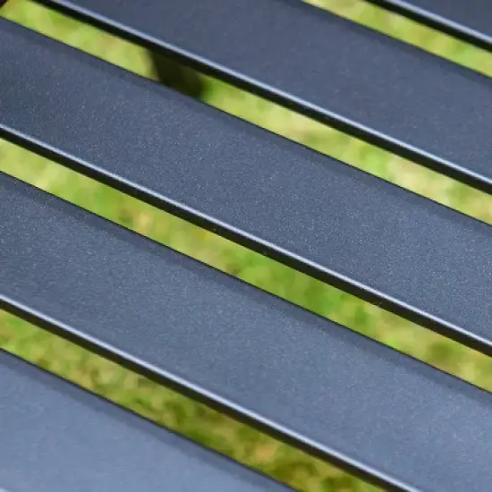 5pc Patio Set with  37" Square Metal Table with Umbrella Hole & Arm Chairs - Captiva Designs image {9}