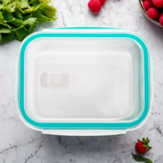 Lexi Home 35 oz. Glass Meal Prep Container with Locking Lid image {2}