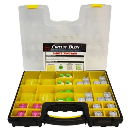 E-Blox&reg; Circuit Blox&trade; Lights 'N Motion Geared Motor Multi-Student Class Set image {1}