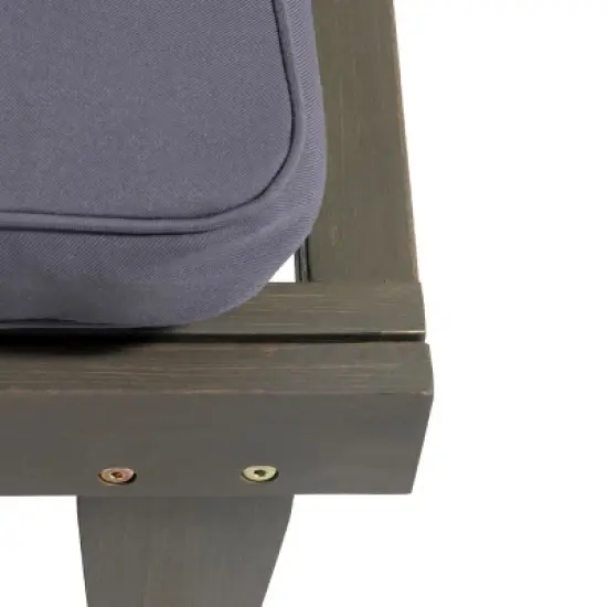 Outdoor Chaise Lounge with Cushion, Wooden Patio Reclining Chair with Adjustable Backrest, Sunbathing Chair for Patio Pool Garden Backyard image {7}