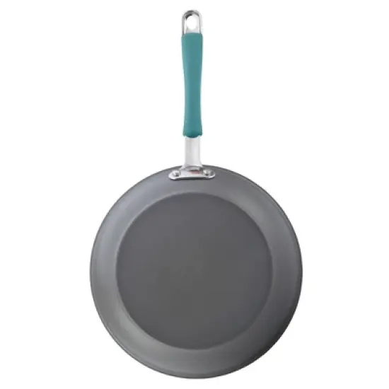 Rachael Ray Twin Pack Hard-Anodized Nonstick Skillet Set with Handles - Gray with Agave Blue: Oven & Dishwasher-Safe image {10}
