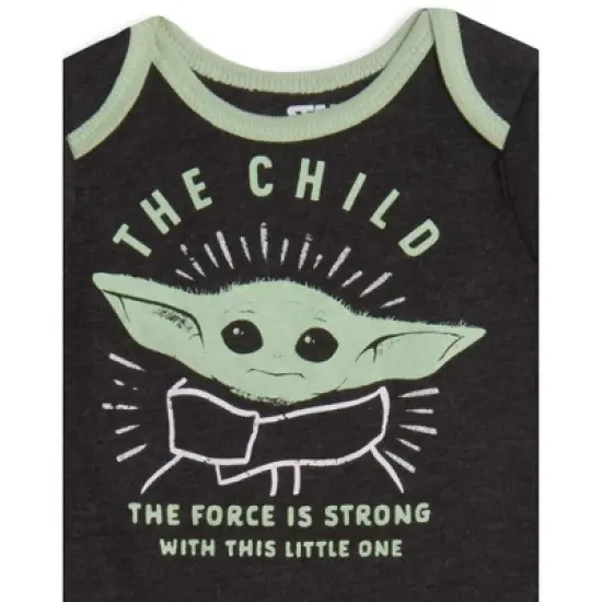 Star Wars Mandalorian Baby Yoda  3 Piece Set: Hoodie Bodysuit Pants Newborn image {4}