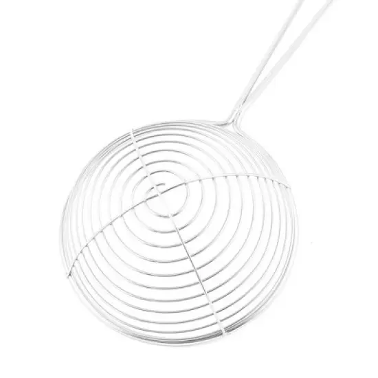 Unique Bargains Kitchen Plastic Wrapped Handle Stainless Steel Mesh Wire Strainer Ladle 1 Pc image {2}