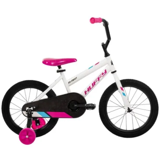 Huffy So Sweet Kids' Bike - 16" Wheels - Training Wheels - White image {1}