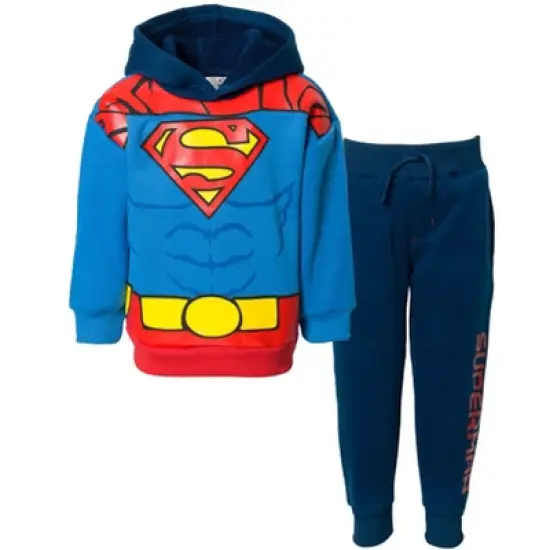 DC Comics Justice League Batman Superman Fleece Pullover Hoodie and Pants Outfit Set Toddler image {8}