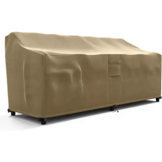 Outdoor Loveseat Sofa Cover &ndash; Weatherproof, Water-Resistant Brown Protective Cover for Patio Furniture &ndash; Heavy-Duty Outdoor Couch Cover image {8}