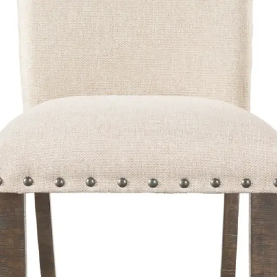 Dex Upholster Side Chair Set Cream/Smokey Walnut Brown - Picket House Furnishings image {5}