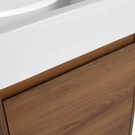 Freestanding Bathroom Vanity with Single Sink and Soft Close Door - ModernLuxe image {8}