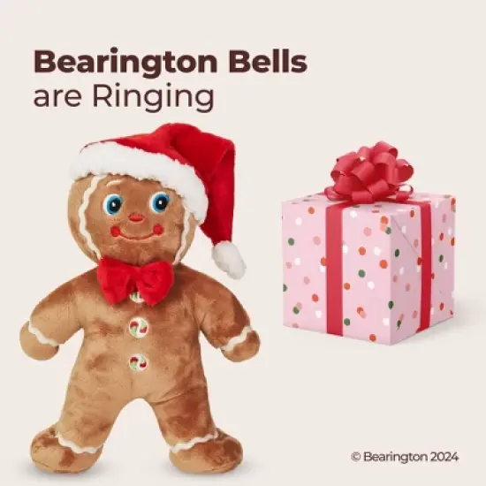 Bearington Jolly Ginger Gingerbread Man Plush, Gingerbread Toys, 10 In Christmas Stuffed Animal, Ideal Holiday Stuffed Animals Gift image {3}