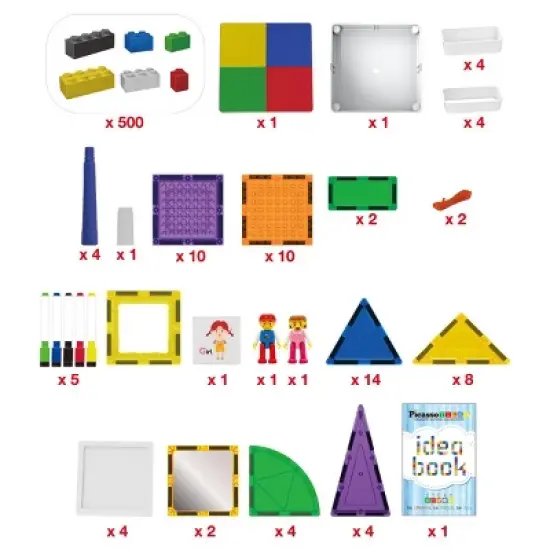 PICASSO-TILES 585 Piece Activity Table Set, STEM Toys for Kids 3+ image {6}