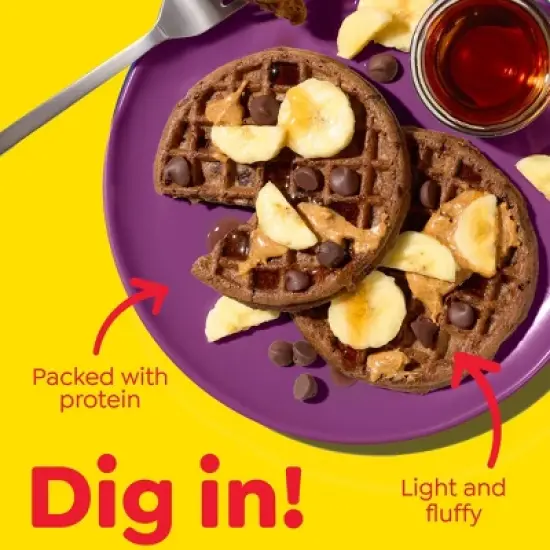 Eggo Frozen Protein Chocolate Chip Brownie Waffles - 12.3oz/10ct image {6}