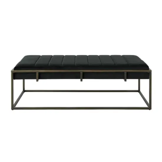 Magdalene Modern Velvet Ottoman Bench - Christopher Knight Home image {5}