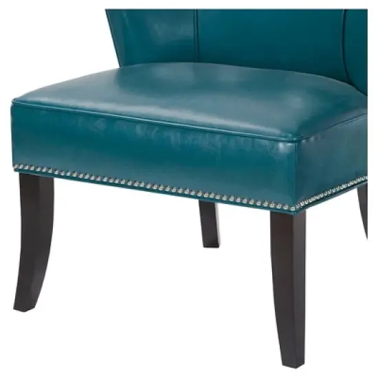 Hilton Concave Back Armless Chair - Peacock Blue image {1}
