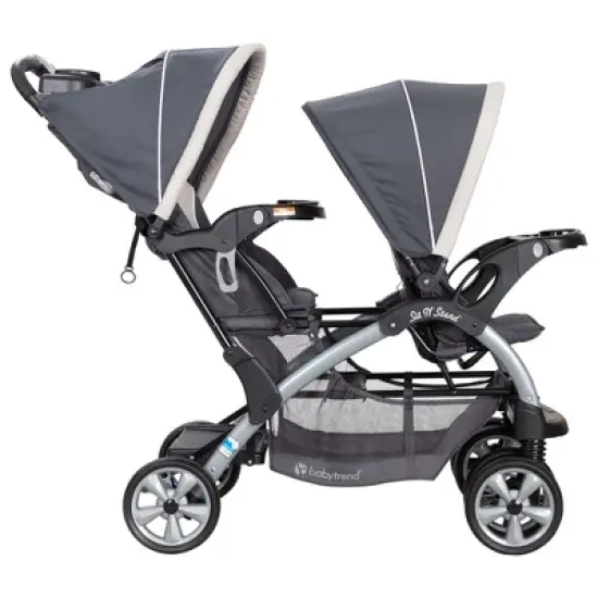 Baby Trend Sit N Stand Compact Easy Fold Double Stroller with 2 Baby Infant Car Seat Carriers and Cozy Cover image {3}