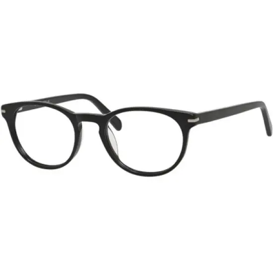 Esquire EQ1510 Black Oval Eyeglasses with&nbsp;Blue Light Filter + A/R Lenses&nbsp;50mm image {1}