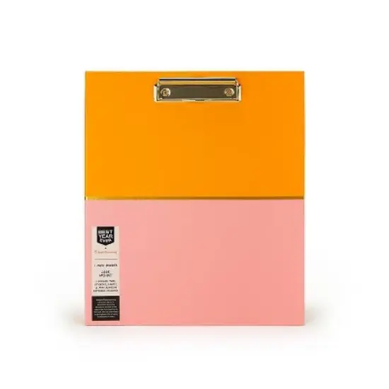 Best Year Ever 1" 3 Ring Binder Tangerine/Bubblegum image {4}