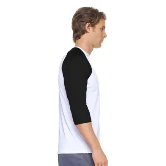 Expert Brand USA-Made Men's DriMax&trade; &frac34; Baseball Athletic Shirt image {10}