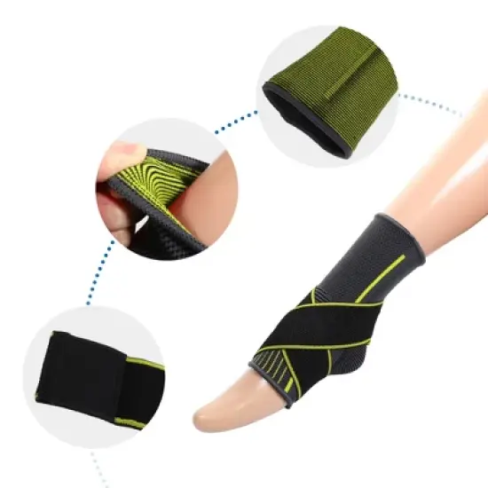 Unique Bargains Adjustable Ankle Support Braces Breathable Achilles Tendon Support for Sports 1 Pcs image {2}