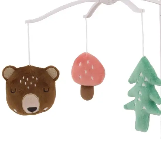 NoJo Little Love Retro Happy Camper Forest Nursery Crib Musical Mobile image {1}