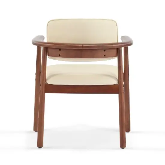 Christopher Knight Home Contemporary Jessica Rubberwood Faux Leather Upholstered Dining Chairs (Set of 2) image {5}