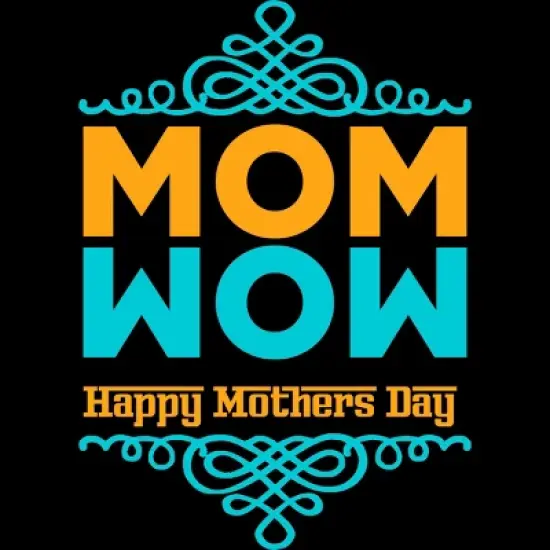 Junior's Design By Humans Happy Mother's Day Mom Wow By tmsarts T-Shirt image {1}