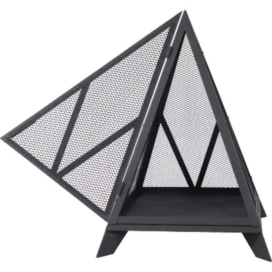 Sunnydaze Majestic Pyramid Steel Mesh Fire Pit - Black image {7}