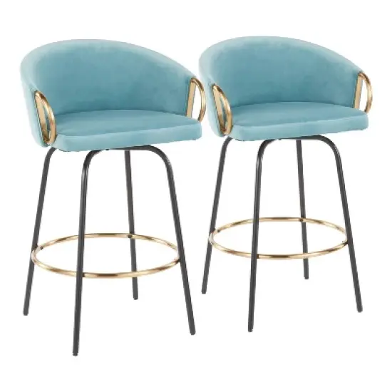 Set of 2 Claire Upholstered Counter Height Barstools - Lumisource image {16}