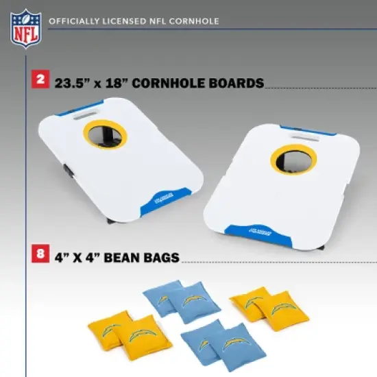 NFL Los Angeles Chargers All-Weather Travel Cornhole Set image {1}