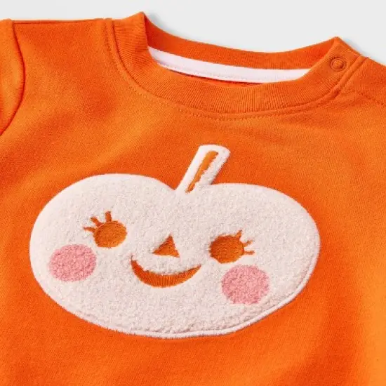 Baby Halloween Pumpkin Top & Pants Set - Cat & Jack&trade; Orange image {2}