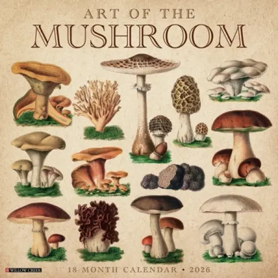 Willow Creek Press 2026 Art of the Mushroom Wall Calendar image {5}