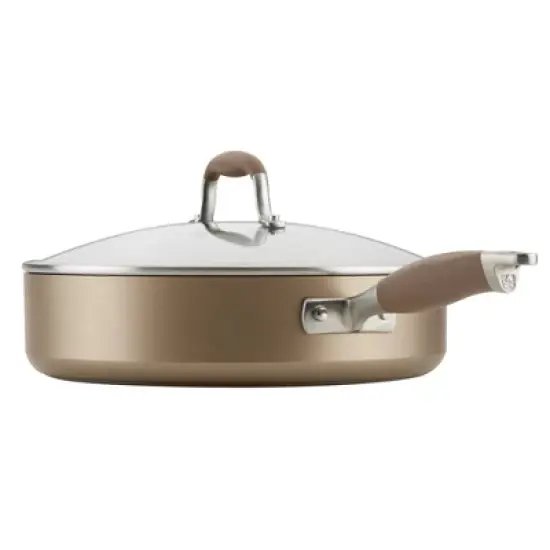 Anolon Advanced Home 5qt Covered Saute with Helper Handles Bronze image {7}
