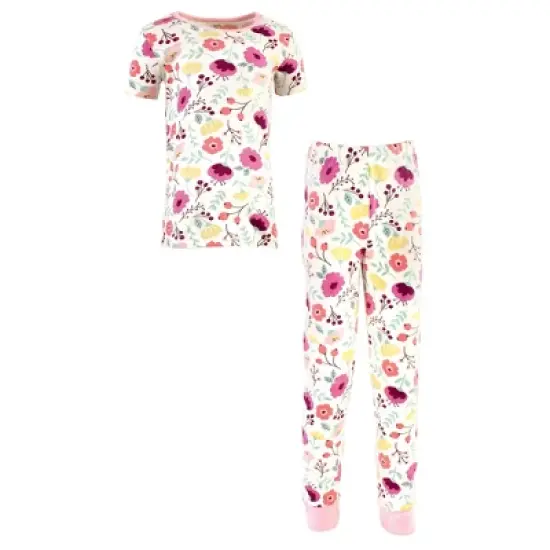 Touched by Nature Baby Girl Organic Cotton Tight-Fit Pajama Set, Botanical image {3}