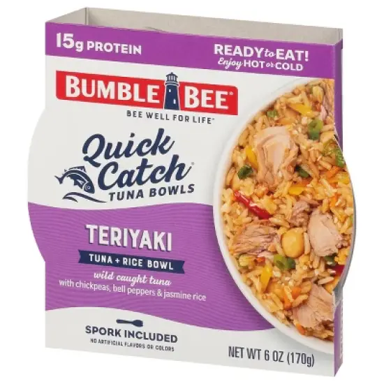 Bumble Bee Quick Catch Teriyaki Rice Tuna Bowl - 6oz image {3}