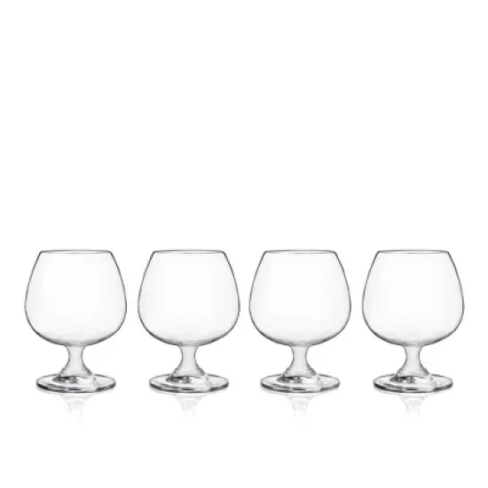 True Snifter Glasses Brandy Bowls, Cognac Balloon Glass for Bourbon, Whiskey, Whisky, Scotch, Stemmed cocktail glass set, 14 Ounce, Crystal, Set Of 4 image {6}