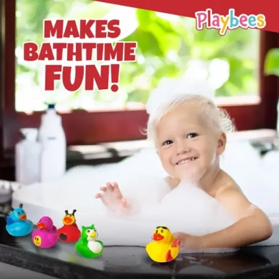 Playbees Rubber Ducks in Bulk 100 Pack Assortment Duckies image {6}