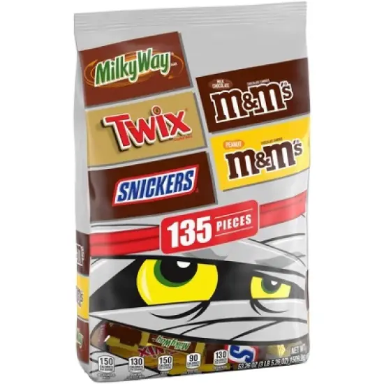 Milky Way, Twix, Snickers, M&M's Halloween Chocolate Variety Pack - 53.26oz/135ct image {6}